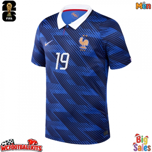 France Theo Hernandez #19 Replica Home Stadium Shirt World Cup 2026 Short Sleeve